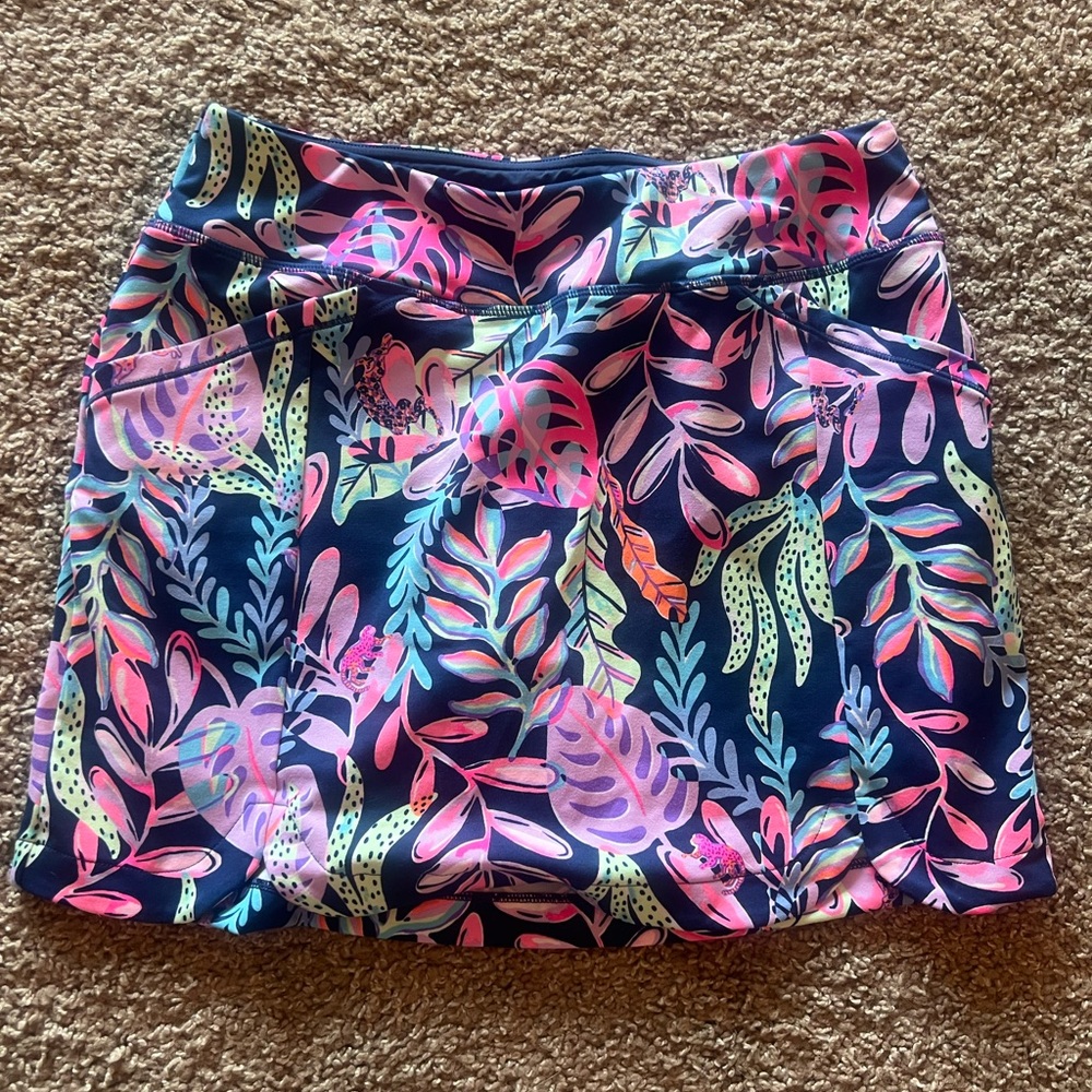 Lilly Pulitzer Luxletic Skort with Pink and Green Accents